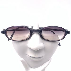 Vintage City Slickers Blue Oval Horn - Rimmed Sunglasses Frames CS 22